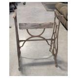 Cast Iron Sewing Machine Base with Wood Bar
