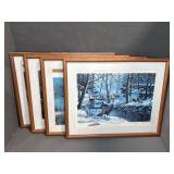 Four Wildlife Framed Art Prints