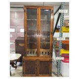 Wooden Gun Cabinet with Glass Doors