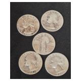 5 United States Washington Quarters