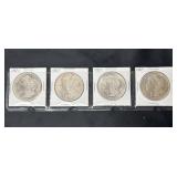 1921 Morgan Silver Dollars, Set of Four