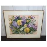 Framed Mary Eggleston Watercolor Painting