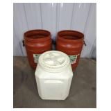 Three Plastic Storage Containers