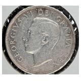 1952 Canadian Silver Dollar Coin