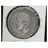 1938 Canada Silver Dollar Coin Featuring Canoe Des