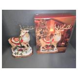 Fitz and Floyd Damask Holiday Reindeer Figure