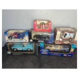 Six Die-Cast Model Vehicles