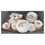 Universal Pottery Dinnerware with Floral Design