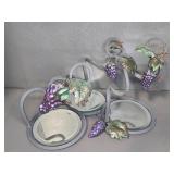 Grape-Themed Metal Wall Sconces