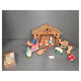 Handmade Nativity Scene Set with Figurines