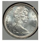 Canadian Silver 1967 Half Dollar featuring Wolf De