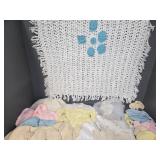 Hand-Knit Baby Clothing and Blanket