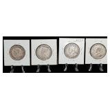Four Canadian Silver Half Dollars