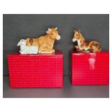 Fitz and Floyd Nativity Figurines: Oxen/Lamb, Donk