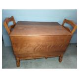 Wood Dropleaf Table With Ladderback Chairs