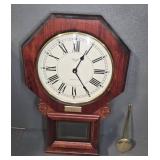 Wall-Mounted Quartz Clock with Wooden Frame