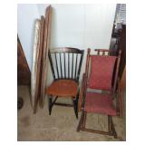 Chairs and Wooden Ironing Boards