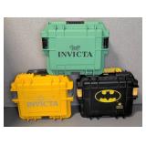 Three Empty Invicta Watch Cases