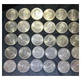 30 Eisenhower $1 Coins, 1972 and 1976