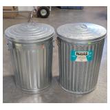 Galvanized Metal Trash Cans