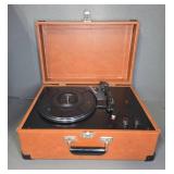 Portable Brown Case Turntable Record Player
