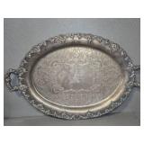 Two Large Silver Plate Trays