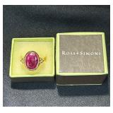 Sterling Silver Ross & Simons Ruby Ring, Size 9