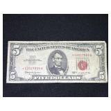 Series 1963 US $5 Red Seal Note
