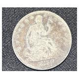 1858-O Seated Liberty Silver Half Dollar Coin