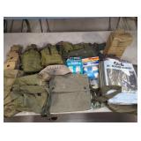 Military and Camping Gear Assortment