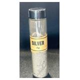 Vintage Silver Ag Vial, Total Weight 71 Grams