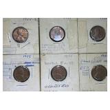Six 1955 Lincoln Pennies With Error Variations