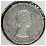 1962 Canadian Silver Dollar Coin