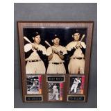 Framed Collage Featuring Mantle, DiMaggio, William