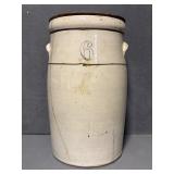 Stoneware Crock with Lid and Handles, 6-Gallon