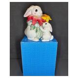Fitz and Floyd Bunny Blooms Cookie Jar