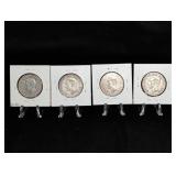Four Canadian Silver 50-Cent Coins