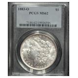 1883-O Morgan Silver Dollar PCGS MS62