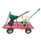 Utility Cart with Two Push Seed Spreaders