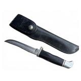 Buck Fixed Blade Knife with Leather Sheath
