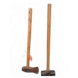Sledgehammer & splitting maul with Wood Handles