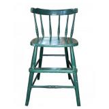 Green Wooden Spindle Back Chair 15ï¿½x16ï¿½x30ï¿½