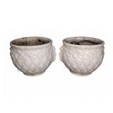 White McCoy Ceramic Planters
