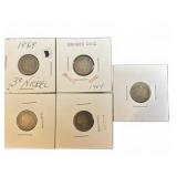 5 US Barber Dimes