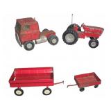 Red Pressed Steel Toy Vehicles