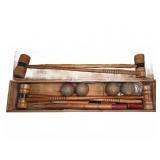 Wooden Croquet Set in Storage Box