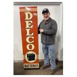 Delco Batteries Metal Advertising Sign 18.5ï¿½x70.5ï¿½