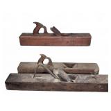 Three Vintage Wooden Hand Planes