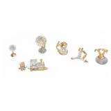 Crystal and Metal Miniature Swarovski Figurine Lot