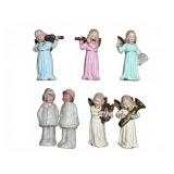 8 Painted Plaster Figurines